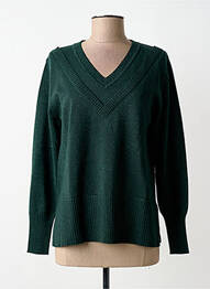 Pull stretch manches longues vert SCORZZO femme