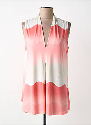 Top tissage jersey sans manche rose SCORZZO femme