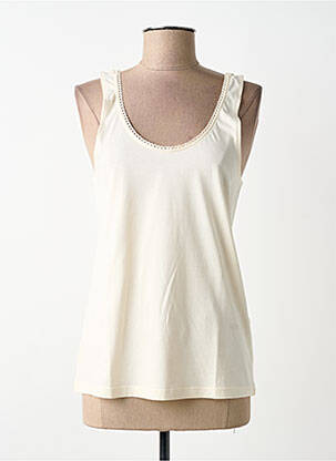 Top stretch fines bretelles beige LA FIANCÉE femme