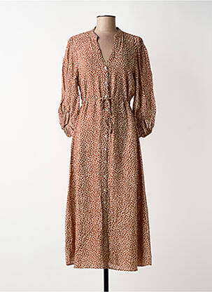 Robe longue manches longues manches longues marron TRAMONTANA femme