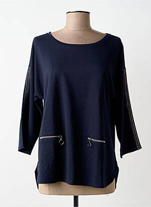 Top stretch manches 3/4 bleu BETTY BARCLAY femme