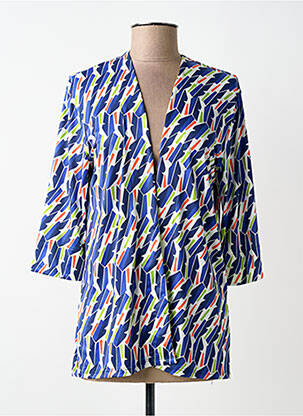 Veste casual coupe droite bleu SCORZZO femme