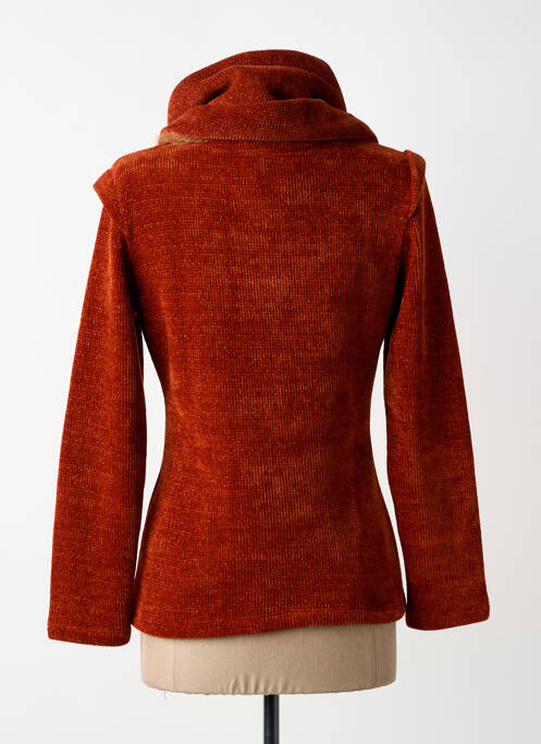 Gilet manches longues coupe cintrée orange LO! LES FILLES femme