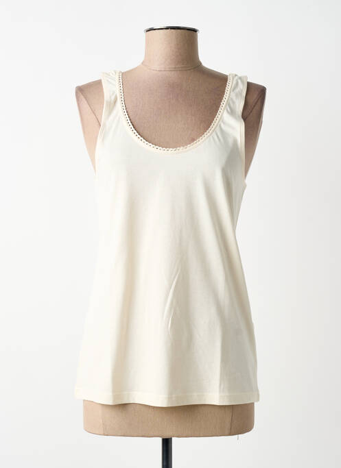 Top tissage jersey fines bretelles beige LA FIANCÉE femme