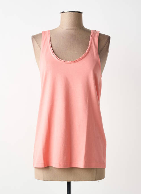 Top tissage jersey fines bretelles rose LA FIANCÉE femme