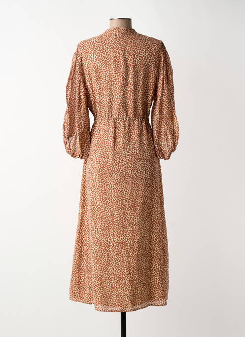 Robe longue manches longues manches longues marron TRAMONTANA femme