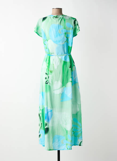 Robe longue manches courtes manches courtes vert AGATHE & LOUISE femme