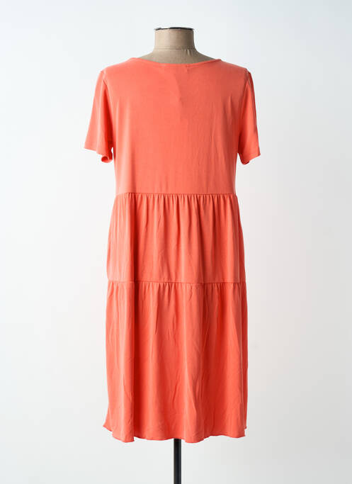 Robe mi-longue coupe évasée manches courtes rose BETTY BARCLAY femme