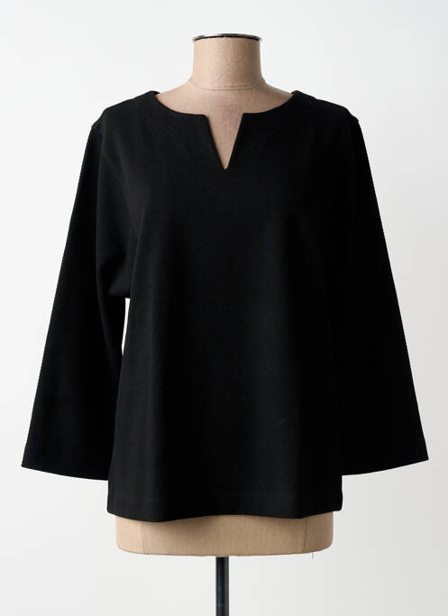 Sweat-shirt stretch manches longues noir STREET ONE femme