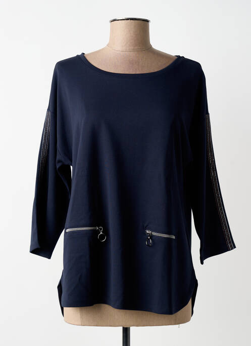 Top stretch manches 3/4 bleu BETTY BARCLAY femme