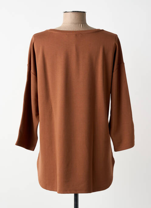 Top stretch manches 3/4 marron BETTY BARCLAY femme