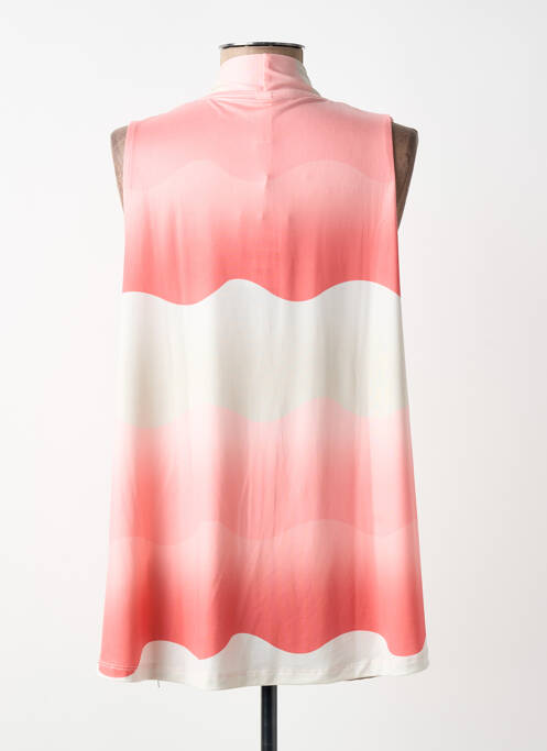 Top stretch sans manche rose SCORZZO femme