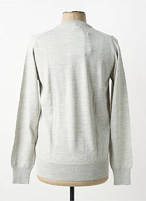 Pull col v manches longues gris clair OLIVER HOLTON homme