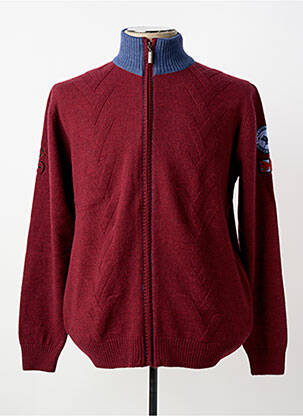 Gilet manches longues maille fine rouge LA SQUADRA homme