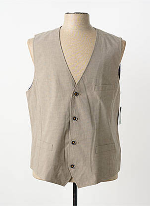 Gilet sans manche coupe cintrée beige CALAMAR homme