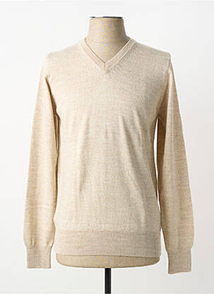 Pull col v manches longues beige OLIVER HOLTON homme