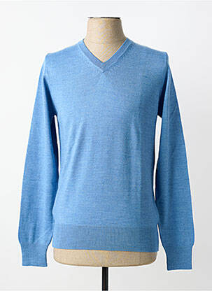 Pull col v manches longues bleu OLIVER HOLTON homme