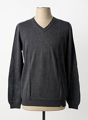 Pull col v manches longues gris CALAMAR homme