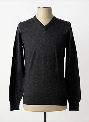 Pull col v manches longues gris fonce OLIVER HOLTON homme
