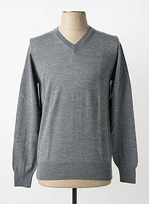Pull col v manches longues gris OLIVER HOLTON homme