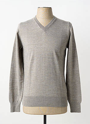 Pull col v manches longues gris OLIVER HOLTON homme