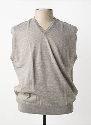 Pull col v manches courtes gris OLIVER HOLTON homme
