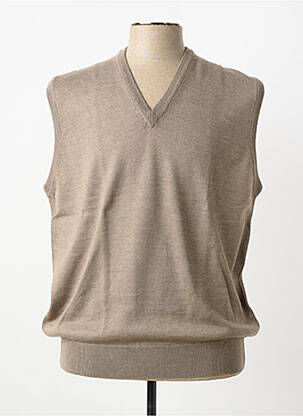 Pull col v manches courtes marron OLIVER HOLTON homme