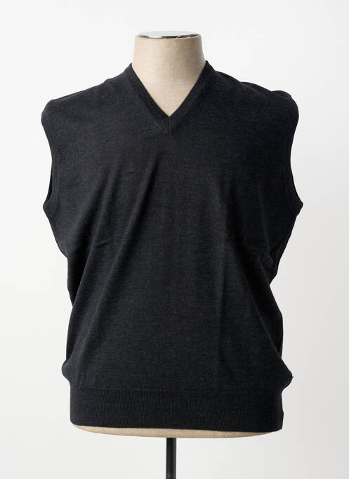 Pull col v manches courtes gris fonce OLIVER HOLTON homme