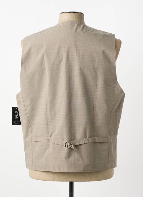 Gilet sans manche coupe cintrée beige CALAMAR homme
