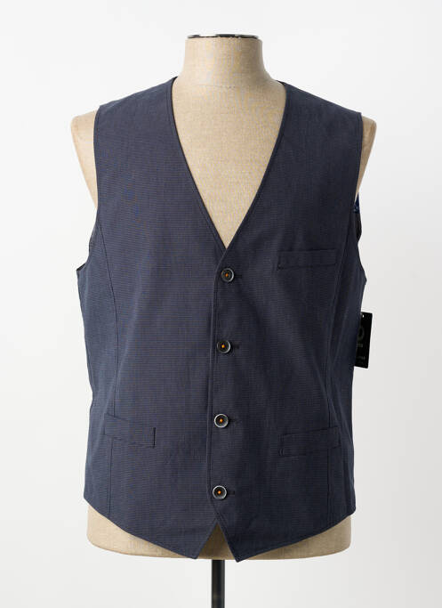 Gilet sans manche coupe cintrée bleu CALAMAR homme