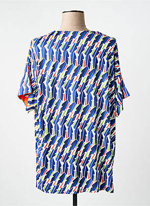 T-shirt imprimé fantaisie manches courtes bleu SCORZZO femme