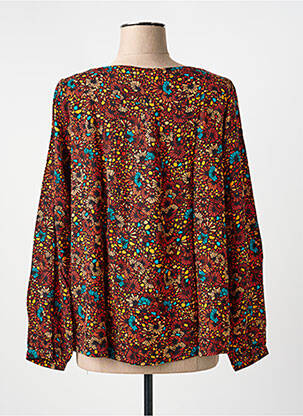 Blouse imprimé fantaisie manches longues marron LA FIANCÉE femme