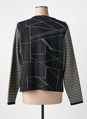 Veste casual col rond noir FRED SABATIER femme