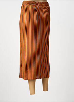 Jupe longue coupe droite marron HALOGENE femme