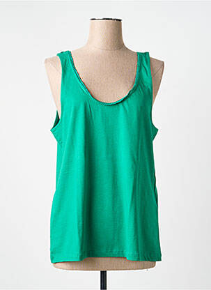 Débardeur coupe droite sans manche vert LA FIANCÉE femme