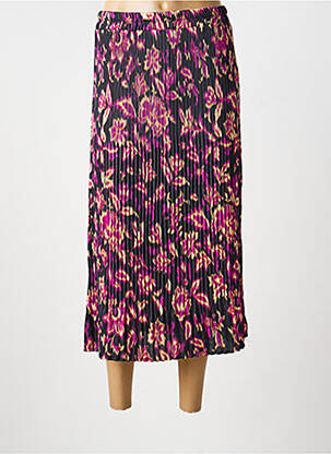 Jupe longue imprimé fantaisie noir HALOGENE femme