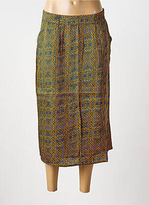 Jupe mi-longue fermeture zip latéral orange LA FIANCÉE femme