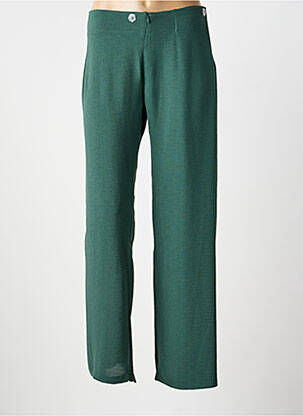 Pantalon large tissage crêpe taille normale vert LO! LES FILLES femme