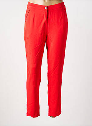 Pantalon slim tissage popeline taille normale rouge MADO ET LES AUTRES femme
