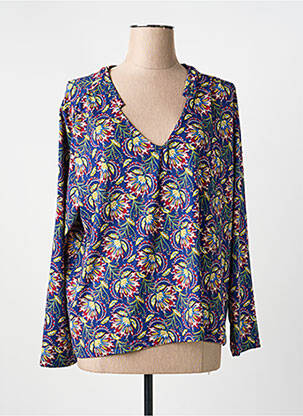 T-shirt imprimé fantaisie manches longues bleu LA FIANCÉE femme