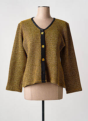 Veste casual col rond jaune LO! LES FILLES femme