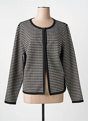 Veste casual col rond noir FRED SABATIER femme