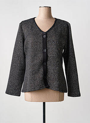 Veste casual col rond noir LO! LES FILLES femme