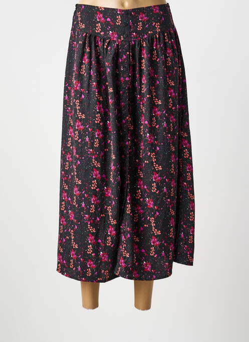 Jupe longue imprimé fantaisie noir ANGE femme