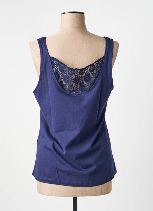Débardeur coupe droite sans manche bleu LA FIANCÉE femme