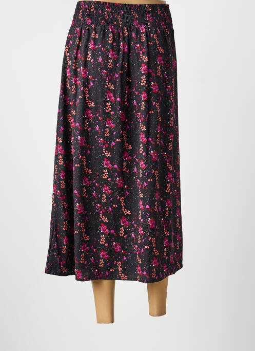 Jupe longue imprimé fantaisie noir ANGE femme