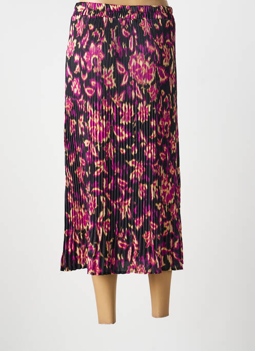 Jupe longue imprimé fantaisie noir HALOGENE femme