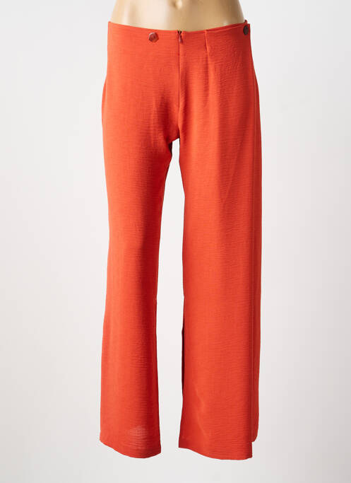 Pantalon large tissage crêpe taille normale orange LO! LES FILLES femme