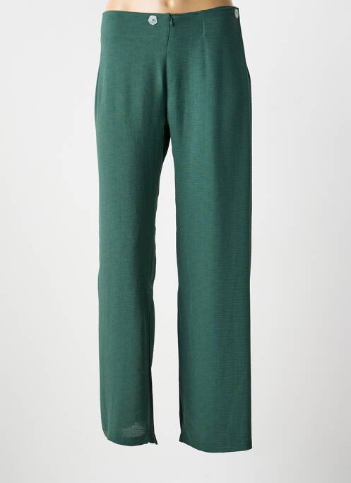 Pantalon large tissage crêpe taille normale vert LO! LES FILLES femme