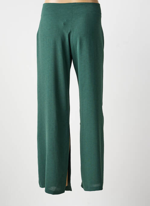 Pantalon large tissage crêpe taille normale vert LO! LES FILLES femme